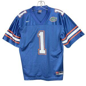 Nike Team Florida Gators Jersey Youth M Blue Polyester Mesh #1 Football Shirt